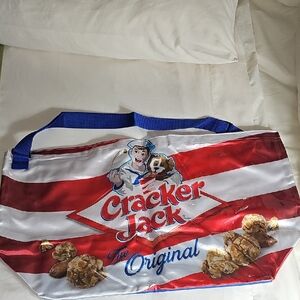Cracker Jack Red and White Jumbo Tote Bag